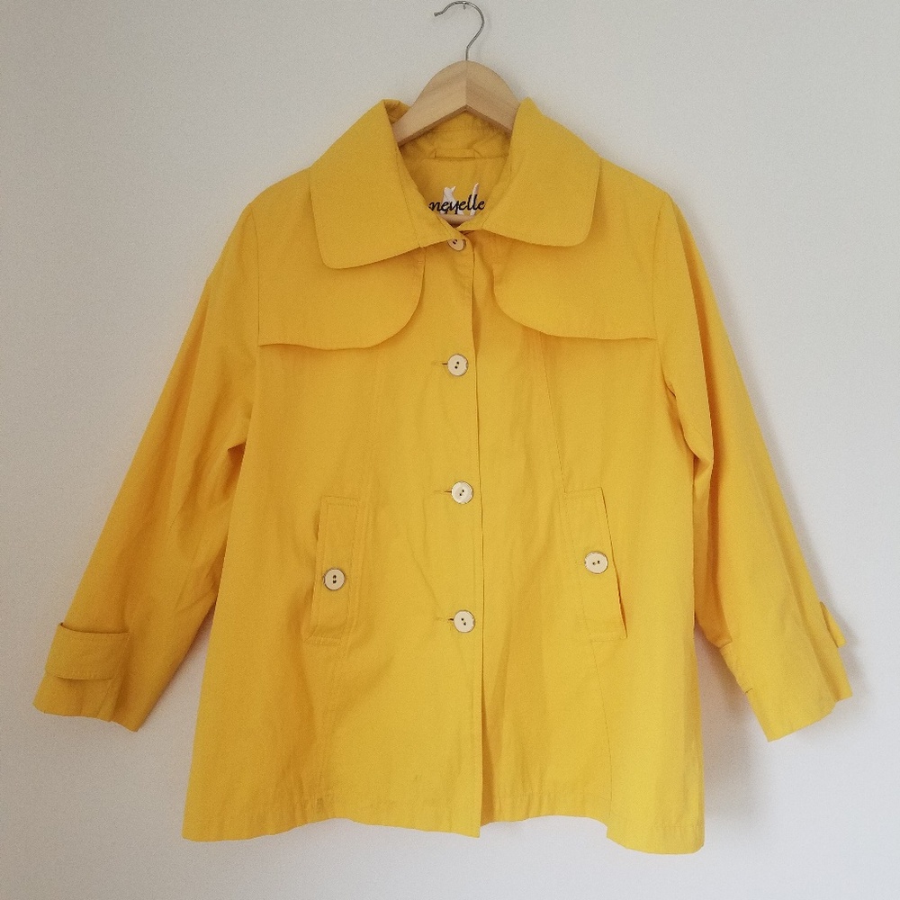 Bright yellow raincoat